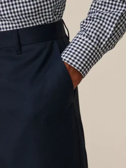 Next Bleu marine - Slim Fit (Slim Fit) - Lot de 2 pantalons intelligents unis sur le devant Best