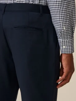 Next Bleu marine - Slim Fit (Slim Fit) - Lot de 2 pantalons intelligents unis sur le devant Best