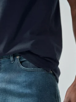 Next - Slim Fit (Slim Fit) - Polo Manches courtes Pique Bleu marine Online