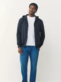 Next Bleu marine - Sweat à capuche zippé en jersey épais riche en coton Best