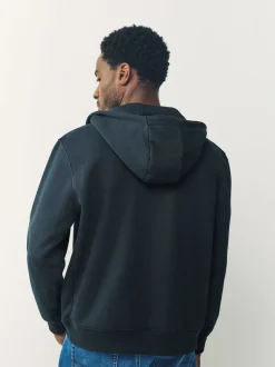 Next Bleu marine - Sweat à capuche zippé en jersey épais riche en coton Best