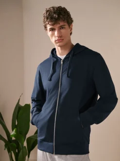 Next - Sweat à capuche zippé léger Bleu marine New