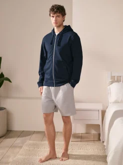 Next - Sweat à capuche zippé léger Bleu marine New
