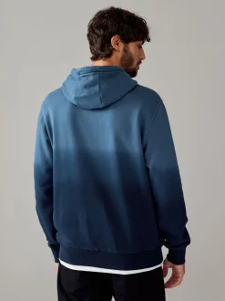Next Bleu marine - Sweat-shirt à capuche en jersey riche en coton Dip Dye Hot