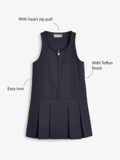 Next Bleu marine - Tablier d'écolier à fermeture éclair (3-14ans) New