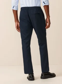 Next Bleu marine - Taille élastiquée Vêtement de survêtement élégant sur le devant uni Best