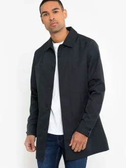 Threadbare Bleu marine - Manteaux long imperméable Outlet