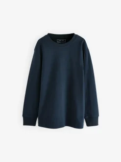 Next - T-shirt confortable à manches longues (3-16 ans) Bleu marine Outlet