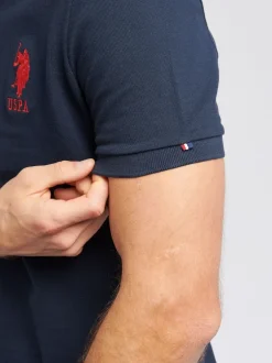 U.S. Polo Assn - . Coupe classique Mens Player 3 Pique 100% Cotton Polos Bleu marine Sale