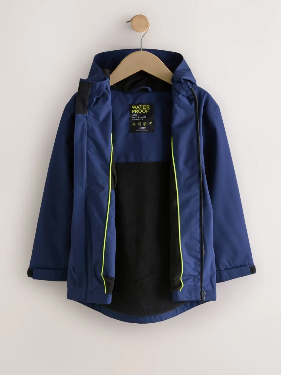Next - Veste à capuche imperméable doublée de polaire (3-17ans) Bleu marine Hot