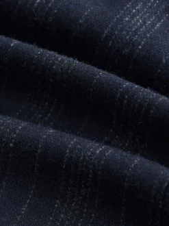 Next Bleu marine - Veste de Costume habillé à rayures en laine Blend Clearance