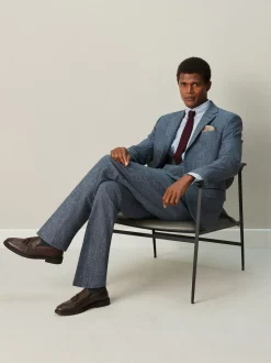 Next Bleu marine - Veste de costume à carreaux Coupe classique Hot