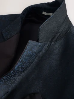 Next Bleu marine - Veste de costume coupe ajustée à motif jacquard Online