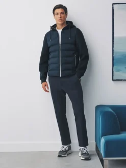 Next Bleu marine - Veste matelassée hybride Hot