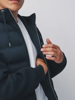 Next Bleu marine - Veste matelassée hybride Hot