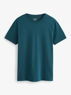Next - Ajustement régulier - Lot de t-shirts essentiels en coton 6 Bleu marine/ Bleu sarcelle/ Blanc/ Noir/ Vert/ bordeaux Sale