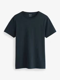 Next - Ajustement régulier - Lot de t-shirts essentiels en coton 6 Bleu marine/ Bleu sarcelle/ Blanc/ Noir/ Vert/ bordeaux Sale