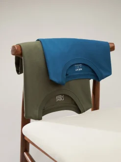 Next - Ajustement régulier - Lot de t-shirts essentiels en coton 6 Bleu marine/ Bleu sarcelle/ Blanc/ Noir/ Vert/ bordeaux Sale