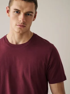 Next - Ajustement régulier - Lot de t-shirts essentiels en coton 6 Bleu marine/ Bleu sarcelle/ Blanc/ Noir/ Vert/ bordeaux Sale