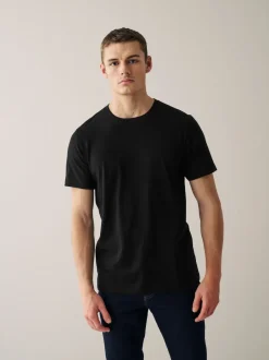 Next - Ajustement régulier - Lot de t-shirts essentiels en coton 6 Bleu marine/ Bleu sarcelle/ Blanc/ Noir/ Vert/ bordeaux Sale