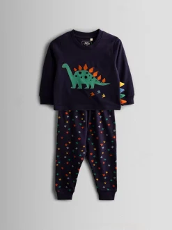 Jojo Maman Bébé Bleu marine dinosaure - Pyjama en jersey douillet Online