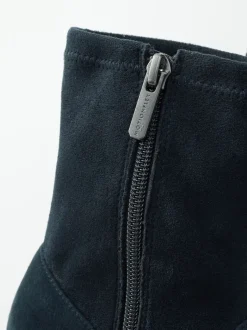 Next Bleu marine en daim - Bottines Motionflex à talon bloc Discount