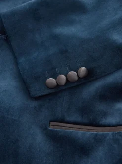 Next Bleu marine foncé - Ajustement régulier - Blazer en velours