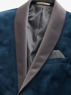 Next Bleu marine foncé - Ajustement régulier - Blazer en velours