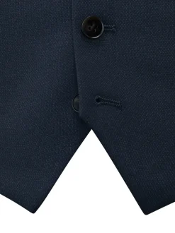 Skopes - Modèle droit - Harcourt Single Breasted Coupe sur mesure Suit Gilet Bleu marine foncé Best