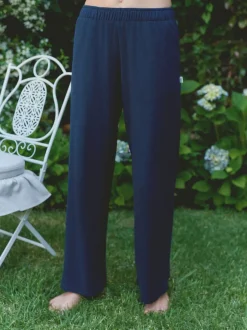 Laura Ashley Bleu marine foncé - Pantalon Lounge en maille Discount