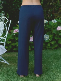 Laura Ashley Bleu marine foncé - Pantalon Lounge en maille Discount
