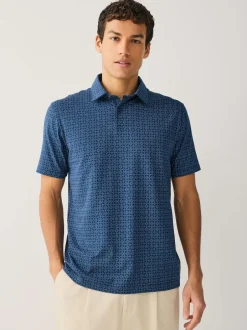 Next - Polo en jersey Manches courtes 3 Pack Bleu marine géométrique Best