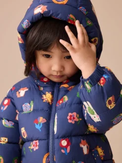 Next bleu marine imprimé personnage - Résistant à la douche en polaire Doudounes ( mois3-7ans) New