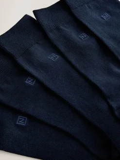 Next Bleu marine logo - Lot de 5 - Chaussettes fraîches brodées durables Best