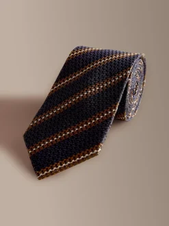 Next Bleu marine/ marron - Signature Silk Tie Discount