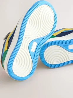 Next Bleu marine motif chiens - Baskets à lacets élastiques à fermeture tactile Discount