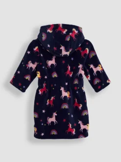 Jojo Maman Bébé - Peignoir Bleu marine motif licorne