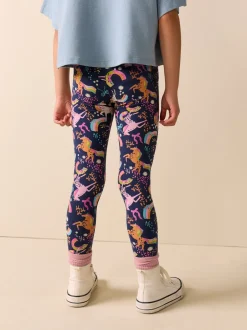 Next - Leggings (3-16ans) Bleu marine motif licorne Discount