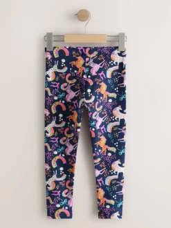 Next - Leggings (3-16ans) Bleu marine motif licorne Discount