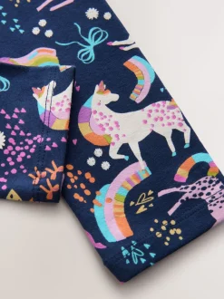Next - Leggings (3-16ans) Bleu marine motif licorne Discount