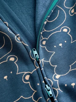 Next Bleu marine motif ours - Dors-bien pour bébé avec doublure en polaire New