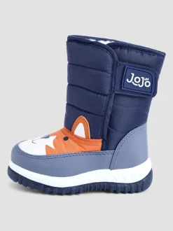 Jojo Maman Bébé Bleu marine motif renard - Bottes de neige confortables Best