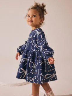 Next - Robe de survêtement (3mths-7yrs) Bleu marine nœud New