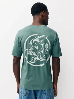 Next - Ajustement régulier - T-shirt Graphic Imprimé 3 Pack Bleu marine/Blanc Écru/Bleu canard Online