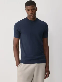 Next Bleu marine/blanc/noir - Lot de 3 t-shirts Muscle Fit Essential Sale