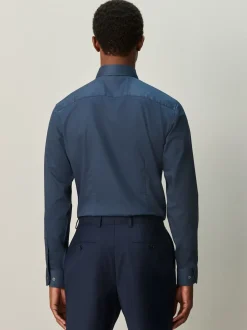 Next Bleu marine/bleu géométrique - Ensemble chemise et cravate Online