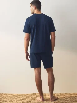Next - Lot de 2 pyjamas courts en jersey Bleu marine/gris Online