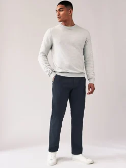 Next Bleu marine/Gris Charcoal - Ajustement droit - Pantalon chino extensible 2 Pack Clearance