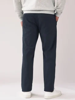 Next Bleu marine/Gris Charcoal - Ajustement droit - Pantalon chino extensible 2 Pack Clearance