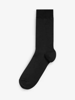 Next - Lot de 7 - Chaussettes riches en coton pour homme Bleu marine/gris/noir Hot
